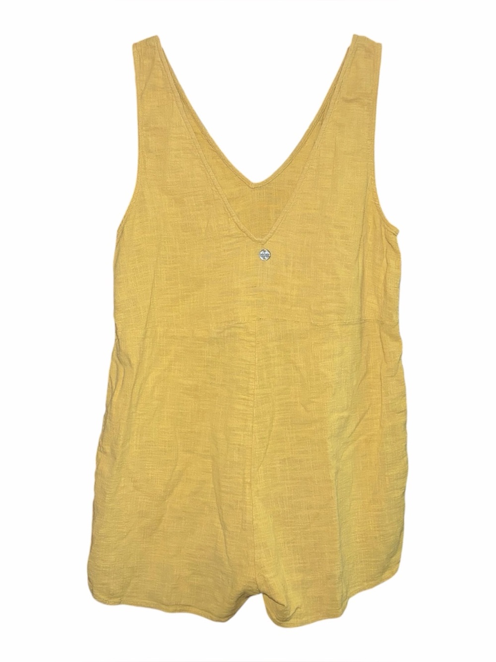 Rip Curl Yellow Cotton Romper Small Beachy Boho Coastal Summer - Picture 2 of 4